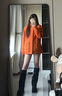 駱駝（CAMEL）沖鋒衣男[麒麟]抓絨三合一防水防風(fēng)保暖戶外登山服外套女 O606，氧化橙 ，男女同款 M 曬單實(shí)拍圖