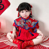 G.DUCKKIDS嬰兒衣服夏季滿(mǎn)月百天周歲禮服女寶寶唐裝新生兒連體衣公主包屁衣 富貴包屁衣加云肩 66cm 建議0-3個(gè)月8-12斤cm 曬單實(shí)拍圖