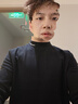 皮爾卡丹春秋男士雙面絨衛(wèi)衣休閑內(nèi)搭西裝半高領(lǐng)長袖T恤純色上衣打底衫男 黑色 170/L(建議120-135斤) 曬單實拍圖
