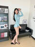 熱浪游泳衣女士長(cháng)袖2024新款連體潛水沖浪服專(zhuān)業(yè)競速平角溫泉泳裝胖mm 曬單實(shí)拍圖