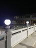道輝 太陽能柱頭燈led戶外庭院燈家用防水圍墻燈花園不銹鋼外墻圓球燈 太陽能款-加大號(hào)40cm-不銹鋼底座 曬單實(shí)拍圖