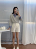 Teenie Weenie小熊女裝簡約短褲2025夏季新款松弛老錢英倫風(fēng)休閑褲 白色 S 曬單實拍圖