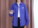 UNIFREE【秋裝新品】UNIFREE復(fù)古格子長(zhǎng)袖襯衫女美式復(fù)古高級(jí)感miu系襯衣 藍(lán)色 M 曬單實(shí)拍圖