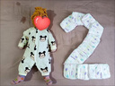 G.duck0-18個(gè)月嬰兒服秋裝純棉外出秋季男女寶寶連體衣新生兒衣服春秋款 小米仔 66cm 曬單實(shí)拍圖