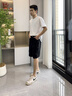 Lee Cooper/李庫珀 男士黑色短褲夏季新款潮牌時(shí)尚寬松簡(jiǎn)約牛仔五分褲男 黑色 XL 【建議130-140斤左右】 曬單實(shí)拍圖