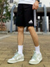 阿迪達斯 （adidas）官方艦店短褲男 新款運動(dòng)褲舒適透氣快干跑步五分褲休閑褲子男 快干透氣/三條紋/店長(cháng)推薦 M 175/建議135-150斤 曬單實(shí)拍圖