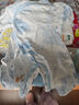 良良（liangliang）嬰兒內(nèi)衣新生兒衣服寶寶綁帶連體衣包屁衣夏季爬服純棉透氣薄款夏 印花綁帶-藍(lán) 66cm 曬單實(shí)拍圖