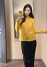 NAOTIEA意大利小帆船翻領(lǐng)長(cháng)袖POLO開(kāi)衫女2025秋冬新款品牌打底內搭上衣 芒果黃 L （建議100-115斤） 曬單實(shí)拍圖