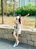 鹿依檸休閑褲女裝套裝2025新款時尚夏天多巴胺甜美減齡小個子顯高短褲子 碎花上衣+杏色短褲 M （建議95-110斤） 曬單實拍圖