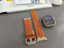 驍康【美國Genokx】適用AppleWatch Ultra2新款瘋馬皮表帶精鋼連接器真皮表帶iwatchs10蘋果9代手表帶 【鈦色扣棕色】精制瘋馬皮 | 金屬連接器 【49/46/45/44mm】 曬單實(shí)拍圖