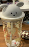星巴克杯子韓國(guó)小狗玻璃杯吸管杯大容量水杯可愛(ài)咖啡杯 小狗玻璃吸管杯355ml 曬單實(shí)拍圖
