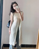妙奕嘉輕薄疊穿罩衫針織衫女長裙子春裝開衫毛衣2025新款上衣背心連衣裙 設(shè)計感疊穿罩衫針織背心裙 均碼 【奶杏色-建議125斤內(nèi)】 曬單實拍圖