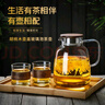 青蘋果（QINGPINGGUO）玻璃泡茶壺茶具套裝家用花茶水壺耐高溫加厚耐熱過濾水壺煮茶壺器 品茗壺1600ml【可煮茶】 曬單實拍圖