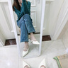 達(dá)芙妮（DAPHNE）涼鞋女夏2025新款尖頭高跟鞋細(xì)跟時(shí)尚外穿瑪麗珍包頭半拖鞋女 黑色 35 標(biāo)準(zhǔn)尺碼 曬單實(shí)拍圖