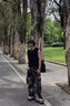 ANYSMIC奢侈高端品牌男士斜挎包ins風(fēng)小眾潮牌皮質(zhì)大包多功能單肩街頭 黑色 曬單實(shí)拍圖