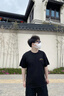 陌汀2025新款潮牌夏季港風(fēng)圓領(lǐng)短袖t恤男士衫ins復(fù)古純棉寬松大碼上衣 黑色 0013 2XL 曬單實(shí)拍圖