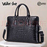 Walker Shop輕奢男包【高端鱷魚(yú)皮】商務(wù)皮包男款公務(wù)包手提包男士公文包 黑色 38*29*8CM 曬單實(shí)拍圖