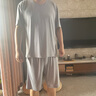 維尼瑪希冰絲睡衣男夏天薄款短袖短褲家居服套裝寬松休閑運動(dòng)居家服可外穿 中灰色 XL【推薦體重140-160斤】 曬單實(shí)拍圖