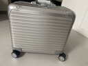 RIGHT HAND LUGGAGE 鋁鎂合金拉桿箱萬(wàn)向輪金屬電腦登機(jī)箱出差行李箱小型密碼旅行箱 鋁鎂合金箱體銀色 18英寸 標(biāo)準(zhǔn)登機(jī)箱 曬單實(shí)拍圖