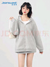 真維斯（JEANSWEST）衛衣女春秋季新款外套女開(kāi)衫連帽情侶男女裝小個(gè)子休閑寬松款 曬單實(shí)拍圖