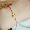 周大福爆閃碎金魚(yú)鱗葫蘆18K金紅繩手鏈女【多款可選】七夕節(jié)禮物 E128904 黃色 曬單實(shí)拍圖
