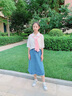 迪士尼（Disney）女童牛仔裙2025夏季新款兒童百搭中長(cháng)裙女孩洋氣夏款休閑半身裙子 熱售藍色 120 身高110-120cm年齡6-7歲 曬單實(shí)拍圖