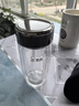 希諾雙層銀離子抗菌玻璃杯鵝蛋弧形辦公杯子隔熱便攜車(chē)載泡茶高檔水杯 370毫升閃銀灰【純鈦抗菌】杯套 曬單實(shí)拍圖