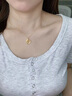中國黃金（CHINA GOLD）莫比烏斯黃金項鏈女999足金吊墜首飾七夕情人節(jié)禮物送女友老婆 足金項鏈約3.2g【甄選禮盒+刻字賀卡】 曬單實拍圖