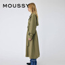 moussy【趙露思同款】 女裝新款氣質(zhì)通勤風(fēng)大衣女010GSA30-2450 151淺卡其色 S 曬單實拍圖