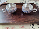 泰禧閣琺瑯彩茶杯主人杯咖啡夫妻對杯爸爸媽媽朋友生日禮物新婚 復古琺瑯彩鎏銀對杯 200mL以下 曬單實(shí)拍圖