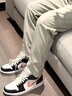 耐克（NIKE）男鞋 2025夏季新款A(yù)J1籃球鞋時尚復(fù)古板鞋低幫輕便緩震耐磨運動鞋 粉勾熊貓-165 新款主推 42.5 (270mm) 曬單實拍圖