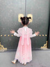 芭米諾漢服女童夏裝2024新款兒童古裝國風超仙唐裝女孩古風公主裙子夏季 粉色 160 曬單實拍圖