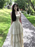 詩丹蕊法式甜美宮廷風無袖連衣裙子女學生夏季設(shè)計感收腰a字蛋糕公主裙 蛋糕裙 均碼 【可備注碼數(shù)】 曬單實拍圖
