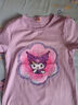 G.DUCKKIDS變圖案衣服女童變臉T恤夏天小孩庫洛米變色亮片童裝棉質(zhì)短袖愛(ài)沙t 紫-庫洛米變玉桂狗 130碼 曬單實(shí)拍圖