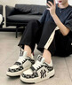 莆田純原經(jīng)典ny高幫板鞋男女情侶輕便休閑鞋厚底增高魔術(shù)貼運動(dòng)鞋 ML-B魔術(shù)貼-黑色 【原裝原盒】 36 曬單實(shí)拍圖