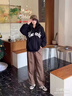 ZMEX簡約工裝褲男ins潮牌春夏秋季日系高街百搭長褲寬松直筒休閑褲男 深棕色  XL XL 建議126-140斤 曬單實拍圖