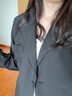 繪詩慧休閑西裝外套女裝秋季高級感2024新款正裝職業(yè)通勤小個子小西服 兩?？畚餮b外套【黑色】 M 【建議80-100斤】 曬單實拍圖