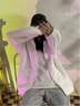 ZMEX黑色夾克男士學(xué)生潮牌開衫春秋季棒球上衣服夾克男款休閑外套秋裝 T403白色(常規(guī)) L 110-130斤 曬單實拍圖