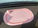 Hello Kitty 庫洛米汽車(chē)防滑墊中控臺多功能停車(chē)牌裝飾車(chē)載擺件手機耐高溫墊 Kitty 西柚粉【防滑墊+號碼牌】 曬單實(shí)拍圖