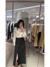 樂(lè )雅秀黑色開(kāi)叉半身裙女春夏中長(cháng)款高腰包臀裙2025年新款裙子A字裙長(cháng)裙 黑色 M 建議80-90斤 曬單實(shí)拍圖