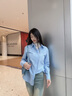 翊尚美防曬襯衫女夏季新款空調(diào)衫防紫外線長(zhǎng)袖遮陽透氣寬松冰絲防曬外套 天空藍(lán)UPF50+【冰感呼吸衣】 M 【推薦80-110斤】 曬單實(shí)拍圖