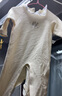 OAK FAMILY新生寶寶爬服嬰幼兒衣服長袖連體衣冬季保暖加厚哈衣 米黃 80cm 曬單實拍圖
