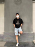 CesamSport品牌聯(lián)名短袖t恤男春夏季新款寬松時(shí)尚圓領(lǐng)短袖男休閑百搭衣服男 黑色 XL 曬單實(shí)拍圖