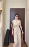 春麗珠（Chunlizhu）休閑褲女裝2025夏季搭配一整套小個(gè)子無袖上衣休閑闊腿褲兩件套裝 無袖上衣+闊腿褲 M 曬單實(shí)拍圖