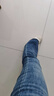 真維斯（JEANSWEST）牛仔褲女2025夏季時尚微喇褲高腰顯瘦小個子水洗褲子女復(fù)古藍(lán)M 曬單實(shí)拍圖