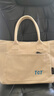 睿昂原創(chuàng  )設計日系文藝通勤帆布托特包女時(shí)尚百搭簡(jiǎn)約學(xué)生手提帆布包 米灰色 曬單實(shí)拍圖