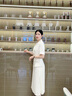 MeetMetro瑪依爾西裝連衣裙女2025春季新款質(zhì)感職業(yè)通勤百褶裙 夏款杏色 S 曬單實拍圖