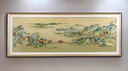 博弗恒璽（BAFSNGY）千里江山圖手工蘇州刺繡成品畫(huà)客廳掛畫(huà)沙發(fā)背景墻裝飾畫(huà)織錦繡畫(huà) 千里江山圖 88*208cm 立體邊框 曬單實(shí)拍圖