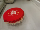 艾維樂結婚茶幾桌布客廳紅色餐桌布訂婚新婚喜慶裝飾蓋布氛圍感新年臺布 余生幸福 圓桌布直徑120cm 曬單實拍圖