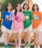 糖果色T恤定制logo閨蜜裝純棉團(tuán)體服聚會班服運(yùn)動會演出彩色短袖 糖果色T恤定制（單面?。?XL 【建議130-140斤左右】 曬單實(shí)拍圖
